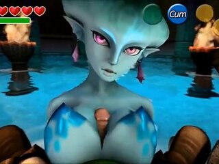 Prinzessin Ruto und Link im animierten pornografischen Abenteuer