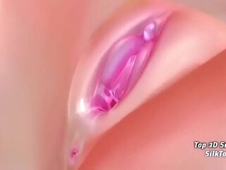 3 डी हेनतई वीडियो की विशेषता बड़े स्तन के साथ महिला खुद आनंददायक