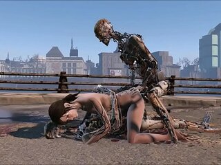 Zusammenstellung von Elies dampfenden Begegnungen im Fallout 4 Anime -Stil