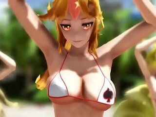 HD Hentai animacja z erotycznymi ruchami tanecznymi