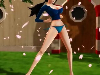 Los movimientos seductores de Nico Robin en One Piece Hentai